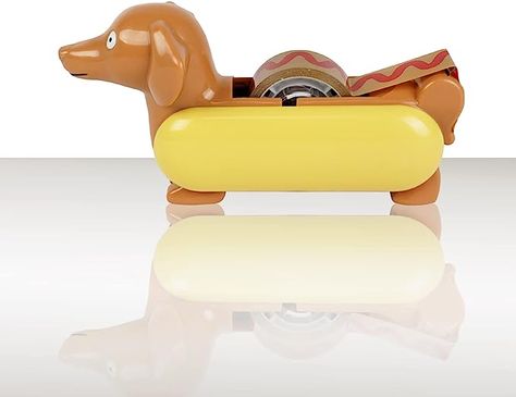 Tape Dispenser for Desk, Cute Desk Supplies Stationery, Mini Animal Tape Dispenser for Home Office, Funny Desktop Accessories Gift for Kids Adults, Novelty Hotdog Design, School Supplies weiner dog. Office Tape, Office Funny, Rainbow Card, Tape Dispenser, Cute Desk, Desk Supplies, School Accessories, Plastic Items, Stationery Accessories