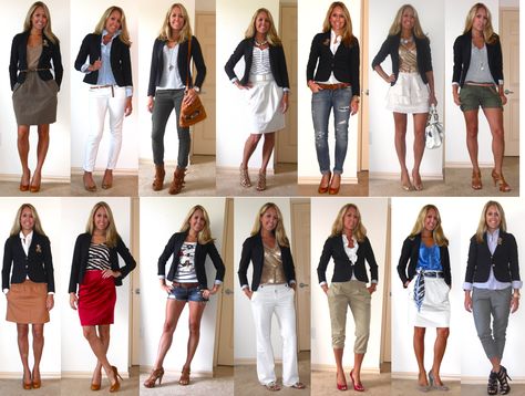 Flashback Friday: The Navy Blazer — J's Everyday Fashion Friday Outfit Ideas, Navy Blue Blazer Outfit, Navy Blazer Outfits, Blue Blazer Outfit, Mode Tips, Flashback Friday, Friday Outfit, Blazer Outfit, Navy Blazer