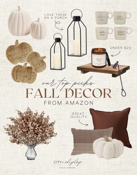 Fall Decor Amazon, Modern Organic Fall Decor, Amazon Fall Decor, Winter Interior Design, Decor From Amazon, Indoor Fall Decor, Cozy Sweaters Autumn, Fall Deco, Bedroom Goals