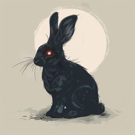 Black Rabbit Stencil Tattoo Kit Black Rabbit Tattoo, Rabbit Stencil, Sticker Reference, Dark Rabbit, Tattoo Sizes, Metal Illustration, Goth Bunny, The Ink Spots, Electric Tattoo