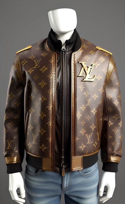 Louis Vuitton Leather Jacket, Louis Vuitton Jackets Men, Lv Jacket, Leather Jacket Design, Louis Vuitton Jacket, Designer Jackets For Men, Designer Leather Jackets, Mens Bags Fashion, Black Men Fashion Swag