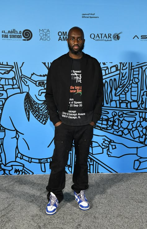 Virgil Abloh Style Streetwear, Virgil Abloh Tattoo, Virgil Abloh Aesthetic, Virgil Abloh Art, Off White Outfits, Virgil Abloh Style, Off White Outfit, Street Fashion Inspiration, Off White Virgil