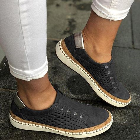 Suede Shoe Style, Casual Summer Flats, Basket Sport, Casual Flat Shoes, Breathable Sneakers, Casual Loafers, Casual Flats, Lace Up Heels, Loafers For Women