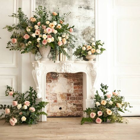 Wedding fireplace decorations