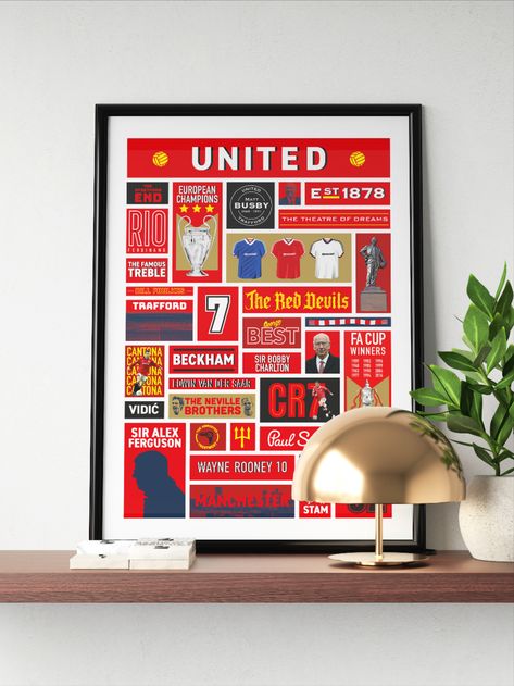 Graphical Poster, Manchester United Gifts, Manchester United Art, Football Prints, Football Artwork, Bobby Charlton, Famous Characters, Apartment Art, Man Utd