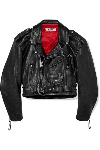 re/done fall19 Black Leather Jacket Women, Black 80s, Leather Jacket Women, Womens Black Leather Jacket, Scrub Jackets, Biker Jackets, Cropped Leather Jacket, Capes For Women, Painted Denim