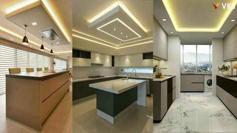 Kitchen False Ceiling Interior Design | POP False Ceiling Dining Room Design | Gypsum Ceiling Lights Kitchen Design Pop Ceiling, Ceiling Interior Design, Living Room False Ceiling Design, Room False Ceiling Design, Room False Ceiling, False Ceiling Design Ideas, Pop False Ceiling, Ceiling Interior, Kitchen Cabinets Color Combination