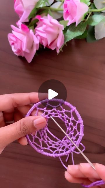 dReAm_CatcHer_hUb💕 on Instagram: "Simple dreamcatcher keychain making video
.
.
DM for more information 
Handcrafted with love ❤️ 
.
.
#dreamcatcher #dreamcatchers #making #instagram #instagood #instadaily #dreamcatcherlove #dreamcatcherz #instareels #purple #keychain #dreamcatcherindia #love #diy #reels" Simple Crochet Keychain, Simple Dreamcatcher, Mini Dream Catcher, Purple Keychain, Dreamcatcher Keychain, Dream Catcher Keychain, Making Dream Catchers, Keychain Making, Dream Catcher Diy