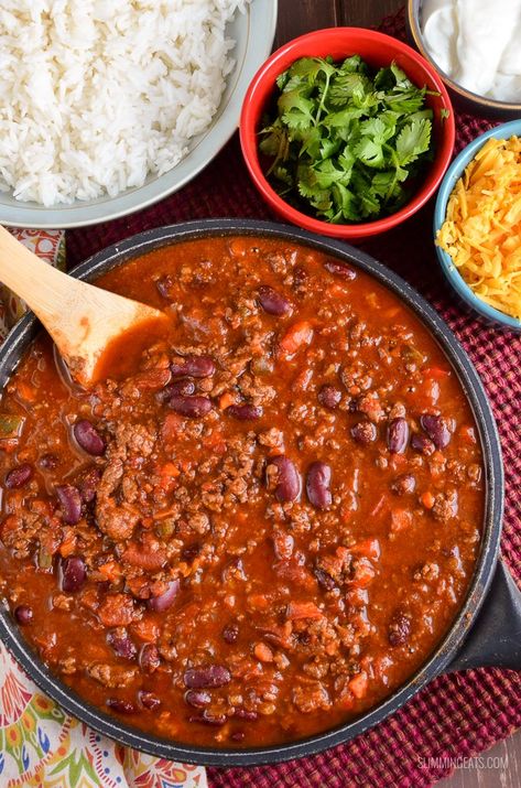 Protein Chilli, Chilli Con Carne Recipe, Con Carne Recipe, Chilli Recipes, Syn Free, Diet Vegetarian, Super Healthy Recipes, World Recipes, Tex Mex