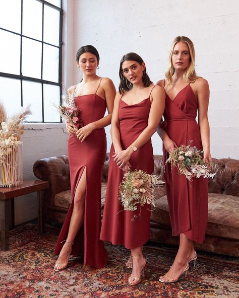 Park & Fifth on Instagram: “Terracotta ~ the colour that looks good on everyone.  Absolutely in love with the industrial cool vibes in Railtown’s Settlement Building…” Park And Fifth, Candy Wedding, Wedding Boards, Red Bridesmaid Dresses, Wedding Goals, Short Wedding Dress, Wedding Bridesmaid Dresses, Midi Length Dress, Wedding Things