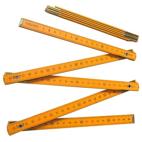 Wooden Measuring Stick 1 Meter Folding Metric Ruler Metric Scale Carpenters Ruler Wood Measuring Meter Stick, Measuring Stick, School Supply, Ruler, Better Living, Wood, Quick Saves