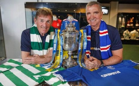 Kenny Dalglish (left) and Graeme Souness Graeme Souness, Celtic Football, Kenny Dalglish, Old Firm, Hampden Park, Celtic Legends, Glasgow Celtic, Glasgow Rangers Fc, Sporting Legends