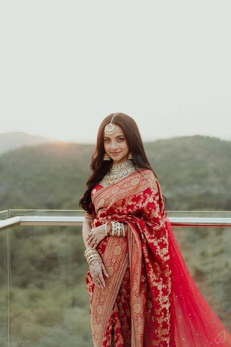 Photo from Tessa and Vishnu Wedding Saree Reception Look, Vishnu Photo, Reception Saree For Bride, Reception Looks, Red Saree Wedding, Latest Bridal Lehenga Designs, Reception Saree, Sabyasachi Bride, Celebrity Bride