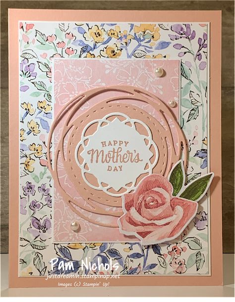 Mothers Day Cards Stampin Up Handmade, Mothers Day Cards Handmade Beautiful, Stampin Up Mothers Day Cards, Mother’s Day Cards Handmade, Mothers Day Cards Homemade, Hues Of Happiness, Tea Together, Happiness Abounds, Happy Mom Day