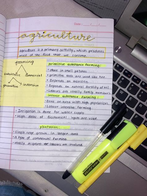 Agriculture Study Notes, Agriculture Notes Aesthetic, Agriculture Notes, Crop Production And Management, Agriculture In India, Agriculture Photography, Learn Biology, Notes Making, Creative School Project Ideas