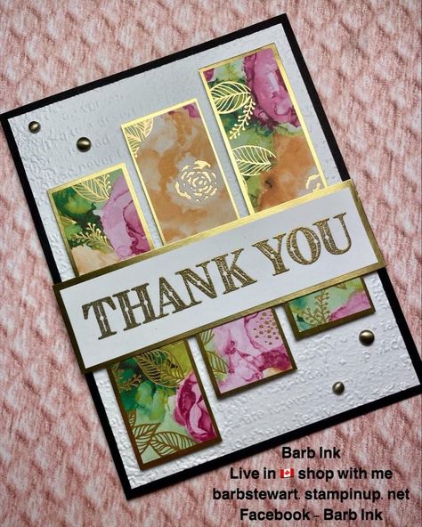 Cards With Dsp Paper, Cards Made With Patterned Paper, Cas Cards Simple, Thankyoucard Design Handmade, Dsp Cards Simple, Card Making With Scraps, Cas Cards Ideas, Hand Made Thank You Cards, Inside Of Cards Ideas