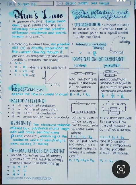 Cbse Class 10 Notes, Ohms Law Notes, Grade 8 Science Notes 1st Quarter, Maths Notes Aesthetic Class 10, Class 10 Cbse Notes Aesthetic, Light Class 10 Mind Map, Cbse Class 10 Study Tips, Life Processes Class 10 Notes Aesthetic, Current Electricity Notes Class 12