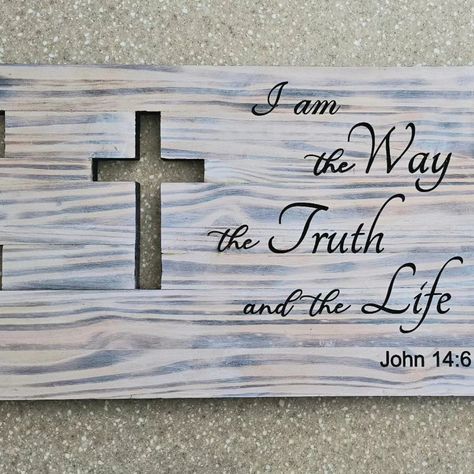 Made this out of random strips of wood and glued together to form a cross. Then, I used my Onefinity CNC machine to carve verse. These are available in various colors and any verse you want. Visit my Etsy page or message me directly for a custom-made sign with your favorite Bible verse. #cncwoodworking #cnccarving #rusticsigns #godblessamerica #religiousart #onefinitycnc #cnclife #1acustomcncconcepts #1accc Bible Verse Wood Burning, Onefinity Cnc, Cross Sign, Cross Cutout, Rustic Cross, Woodburning Projects, Rustic Wood Sign, Wood Cross, Inspirational Signs