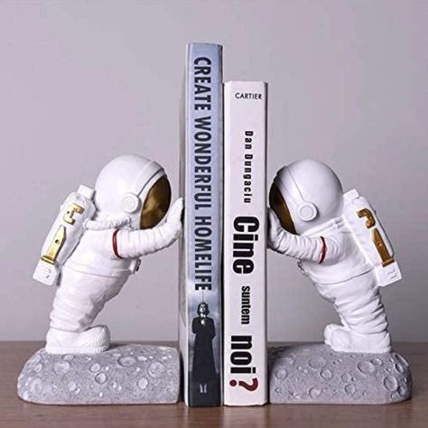 Outer Space Bedroom, Bookends Decor, Music Themed Rooms, Kids Bookends, Space Themed Room, Space Themed Bedroom, Space Themed Nursery, Space Nursery, Space Room