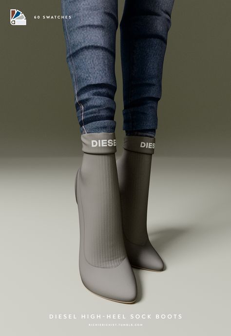 Sims 4 Cc High Heels Boots, Sims 4 Alexander Mcqueen, Sims 4 Givenchy, Sims 4 Cc High Fashion, Sims 4 Cc Diesel, Givenchy Boots, Christian Dior Shoes, Play Sims 4, Cc Shoes