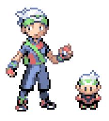 Pokemon Trainer Brendan from Pokemon Emerald. Pokemon Emerald Art, Pixel Pokemon Trainer, Pokemon Sprites Trainer, Pokemon Trainer Pixel Art, Brandon Pokemon, Pokemon Trainer Sprites, Pokemon Brendan, Pokémon Sprites, Pokemon Pixel Art