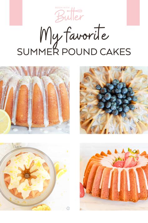 Summer is the perfect time to celebrate the season’s bounty with an amazing selection of summer pound cakes. And if you’re here…you know that we have pound cakes (also called bundt cakes) in spades.  These charming and elegant cakes are perfect for any occasion, from backyard barbecues to brunches, to adorable evening garden parties.  Check out this collection of irresistible recipes that will elevate your summer gatherings to new heights. Summer Bunt Cakes, Summer Pound Cake, Summer Pound Cake Recipes, Summer Bundt Cake Recipes, Summer Bundt Cake, Lemon Blueberry Pound Cake, Bundt Pan Recipes, Lime Pound Cake, Fluffy Chocolate Cake