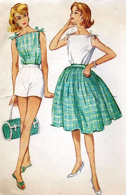 Mccalls Patterns Vintage, Patron Vintage, Robes Vintage, Vintage Dress Patterns, 1950s Style, Retro Mode, Vestidos Vintage, Summer Blouses, 1960s Fashion