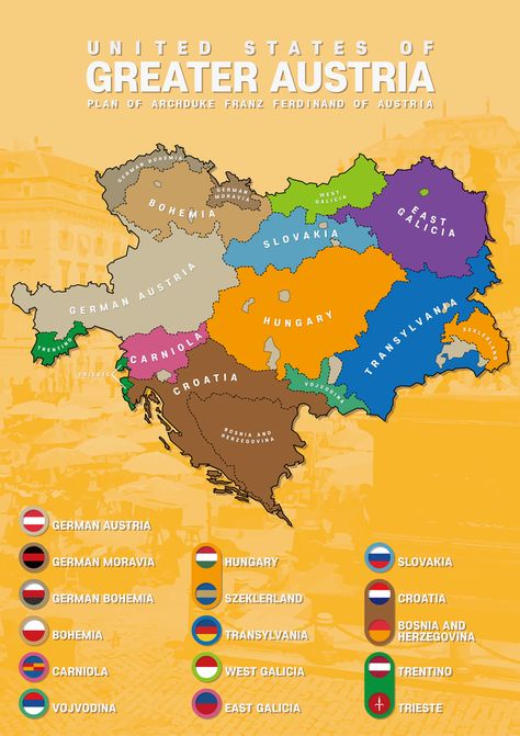 IF - United States of Greater Austria - imaginarymaps Archduke Franz Ferdinand, Sign Language Chart, Fantasy Map Generator, Franz Ferdinand, European Map, Imaginary Maps, Fantasy World Map, History Jokes, Travel Infographic