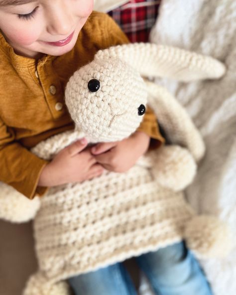 Crochet Bunny Lovey Bunny Lovey Crochet Pattern, Crochet Pattern Rabbit, Security Blanket Crochet Pattern, Animal Security Blanket, Boho Bunny, Crochet Kerchief, Lovey Crochet Pattern, Crochet Pattern Bunny, Crochet Baby Projects