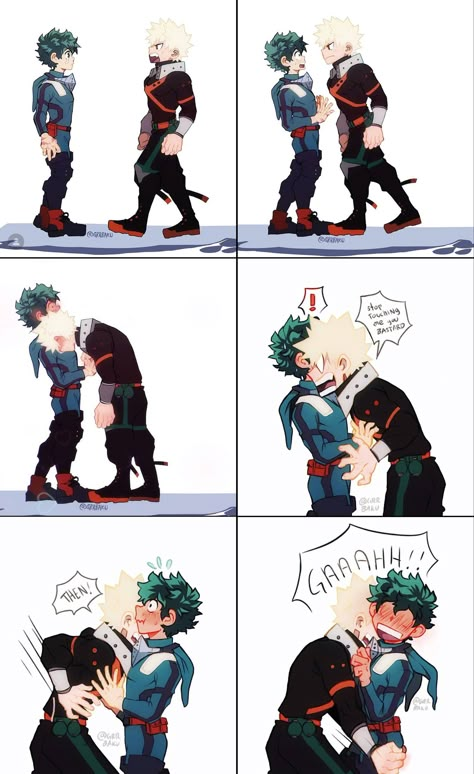 Kacchan X Deku +13, Mha Bakugou And Deku, Deku In A Maid Outfit Bakudeku, Unholy Bakudeku, Albino Bakugou, My Hero Academia Bkdk, Kacchan X Deku Cute, Deku X Bakugou Kiss Hard, Bakudeku Comic Dub English