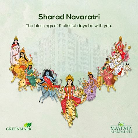 The blessings of 9 blissful days be with you. Sharad Navratri. . . .#HappyNavartri #Navaratri #Bathukamma #durgapuja #durgapuja2021 #durgapuja #Hyderabad #greenmark #telangafeatival #bathukammaspecial #mayfairapartments Navratri Wishing Post, Real Estate Navratri Post, Navratri Real Estate Ads, Creative Navratri Poster Design, Navratri Post Ideas, Navaratri Poster Design, Navratri Poster Creative, Navratri Images With Quotes, Navaratri Creative Ads