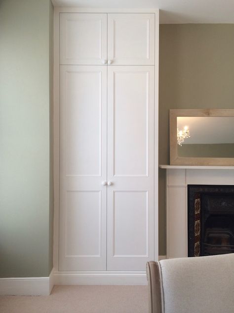 Built In Wardrobes Alcove, Built In Wardrobe Ideas Alcove, Corridor Storage, Alcove Wardrobe, Alcove Ideas Living Room, Fitted Wardrobes Bedroom, Alcove Storage, Built In Wardrobes, Alcove Cupboards