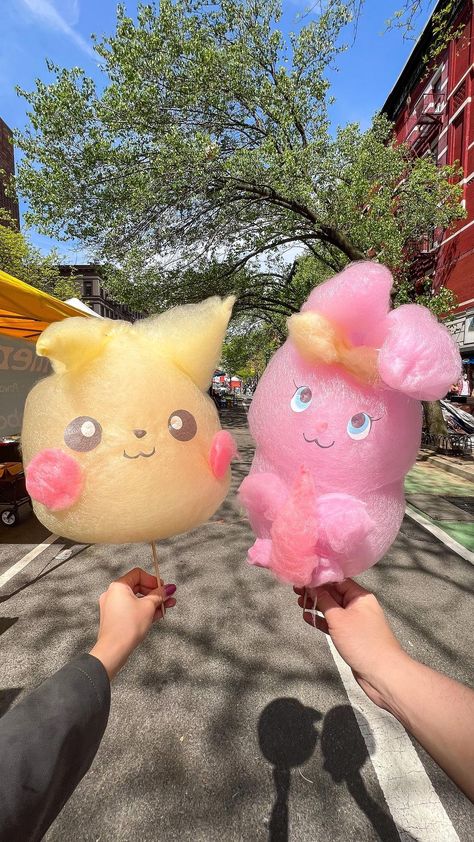 Cotton Candy Figures, Cotton Candy Animals, Candy Floss Aesthetic, Amina Core, Cotton Candy Design, Cotton Candy Art, Japan Snacks, Matching Hoodies For Couples, Candy Stand