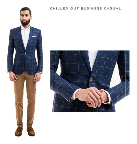 Hudson Navy Windowpane Custom Blazer Outfit Blazer Azul Marino, Business Casual Outfits For Men, Custom Blazer, Navy Dress Outfits, Navy Dress Outfit Wedding, Blue Blazer Outfit, Navy Dress Outfit, Casual Outfits For Men, Business Casual Dress Code