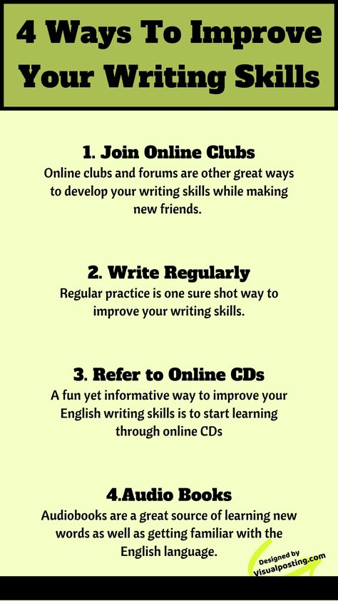 4 Ways to Improve Your Writing Skills English Knowledge, Improve Writing Skills, Book Reference, Improve Writing, English Worksheets For Kids, Interesting English Words, Writing Inspiration Prompts, Improve Your English, English Writing Skills