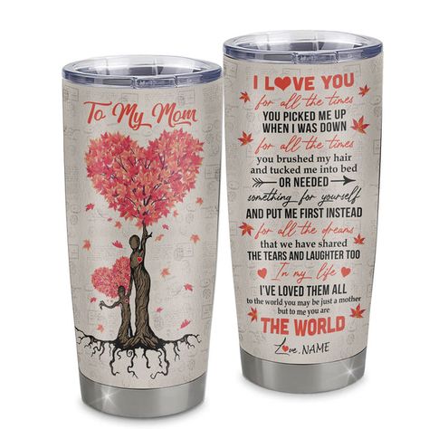 Personalized To My Mom From Daughter Stainless Steel Tumbler Cup Red Tree Your Are The World Mom Mothers Day Birthday Christmas Travel Mug 20oz Curved Stainless Steel Tumbler Cup Personalized Name Mom Mom Daughter Mom And Mommy Mother's Day Mom Gifts Mom Birthday First Day Happy Mom Funny Mothers Day Presents Mom For Mom Mother Quotes New Mom Mom Friend Best Mom Family Tumbler Customized Travel Coffee Mug Anniversary Day Birthday Christmas Gift To My Mom From Daughter, Tumbler Cups Personalized, Mom Friend, Gifts Mom, Mom Funny, To My Mom, Mom Tumbler, Red Tree, Christmas Travel