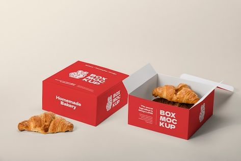 PSD croissant bakery packaging mockup | Premium Psd #Freepik #psd #bakery-packaging #dessert-mockup #bakery-template #pastry-mockup Croissant Packaging, Pastries Packaging, Bakery Mockup, Bakery Template, Croissant Bakery, Pastry Packaging, Packaging Photography, Food Branding, Bakery Packaging