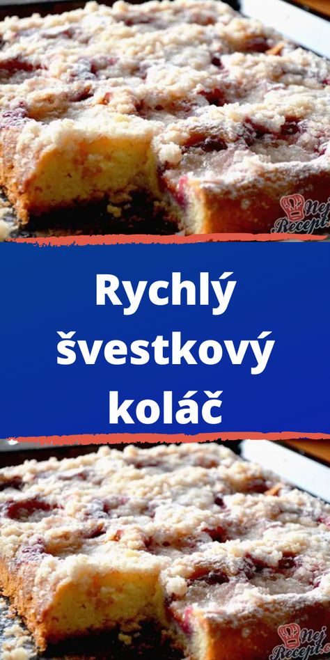 Rychlý švestkový koláč Banana Bread, French Toast, Cereal, Toast, Bread, Meat, Chicken