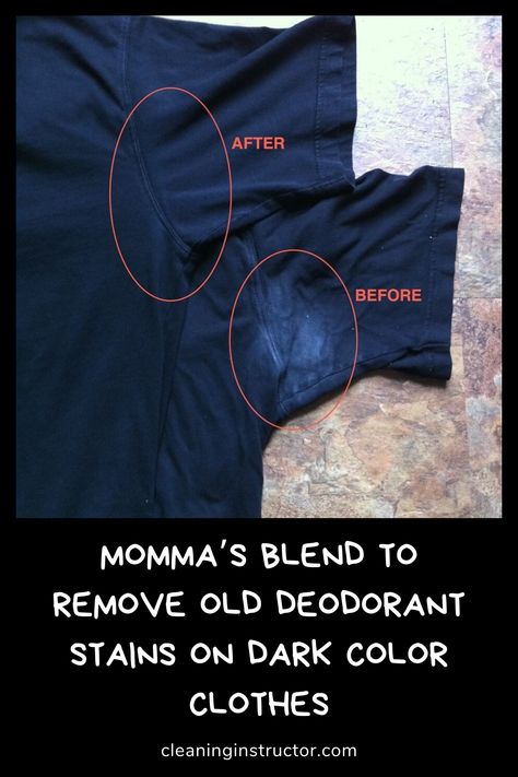 Laundry Stain Hacks, How To Clean Pit Stains, Clean Deodorant Stains, Get Rid Of Deodorant Stains, How To Remove Deodorant Stains Clothing, Removing Sweat Stains From Clothes, Remove Underarm Stains From Clothes, How To Remove Pit Stains, Armpit Deodorant Stain Remover