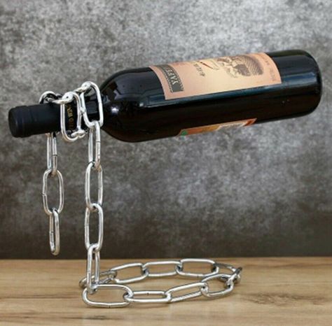 Hanging Wine Rack, Silver Anniversary Gifts, Bar In Casa, Wine Decor, Wine Drinkers, Liquor Bottle, Wine Holder, Wine Bottle Holders, Wine And Liquor