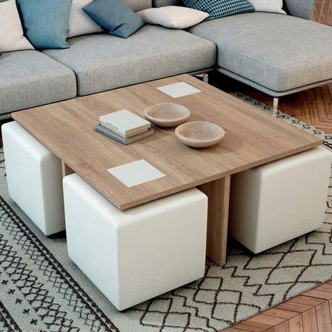 Coffee Table With Seating, Centre Table Design, Center Table Living Room, French Interior Design, Luxury Coffee Table, Corner Sofa Design, Perfect Coffee Table, Stylish Interior Design, Diy Furniture Hacks