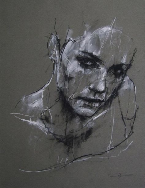 Guy Denning, Drawing Faces, White Drawing, Charcoal Art, Black And White Drawing, Pencil Portrait, Drawing Tutorials, Life Drawing, A Drawing