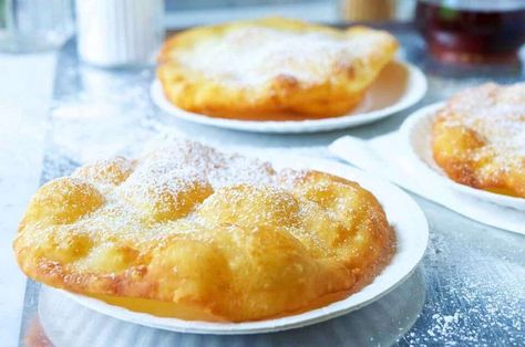 County Fair Fried Dough | King Arthur Baking Fried Dough Recipe, Fried Dough Recipes, Fried Bread Recipe, Simple Baking, Dough Ingredients, Country Fair, King Food, Fry Bread, Yummy Dessert