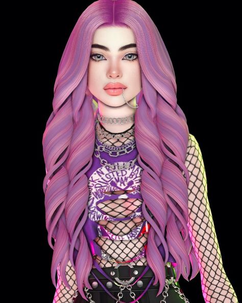 PREVIEW Spectra CC List + CC folder/YOUTUBE LINK | Patreon Dolls Illustration, Nose Highlight, Spectra Vondergeist, Chain Skirt, Cc Folder, Sims 4 Anime, Moster High, High Hair, Sims 4 Teen