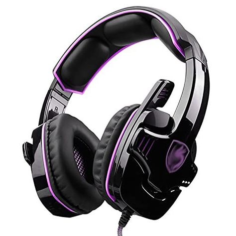 Microphone For Gaming, Headphones With Microphone, Gaming Headphones, Gaming Headset, Headset, Headphones, Gaming, Purple