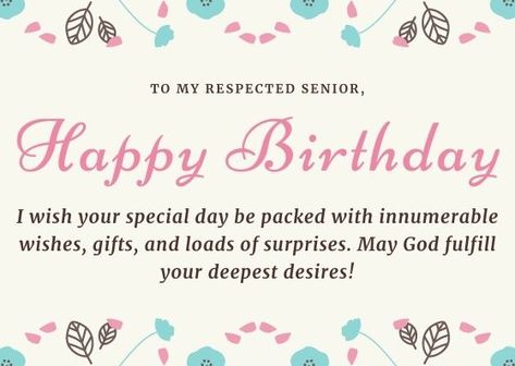 Jovial Birthday Wishes for Seniors | Original Birthday Messages for Elders Birthday Wishes For Relatives, Birthday Wishes For Senior, Birthday Wishes For Elders, Message For Seniors, Happy Birthday Senior, Bday Wishes For Elder Sister, Cool Birthday Wishes, Happy Birthday Mam, Happy Birthday In Advance Wishes For Friend