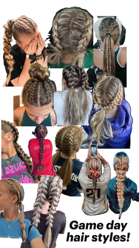 Hair styles that will work for also at every sport Cute Marching Band Hairstyles, Camo Hairstyles, Southern Hairstyles Country, Country Hairstyles Cowgirls Hair, Cute Country Hairstyles, Country Girl Hairstyles, Skl Hairstyles, Country Girl Hair, Western Hair Styles