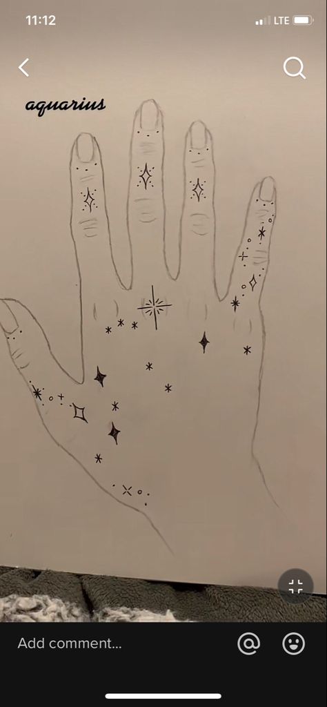 Aquarius Hand Tattoos For Women, Aquarius Constellation Hand Tattoo, Aquarius Hand Tattoo, Zodiac Hand Tattoos, Constellation Hand Tattoo, Hand Drawings On Hand With Pen, Aquarius Constellation Tattoo, Love Symbol Tattoos, Hands Tattoo