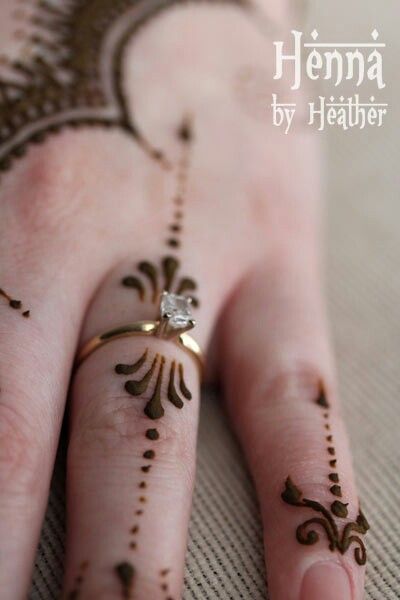 Henna accentuating the ring finger. Pretty! Henne Tattoo, Henna Inspo, Moroccan Slippers, Traditional Henna, Foot Henna, Finger Tats, Body Decor, Henna Body Art, Henna Style