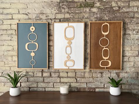 Mcm Wood Wall, Mid Century Modern Artwork Living Room, Mid Century Wall Panel, Mcm Canvas Art, Mcm Picture Frames, Mid Century Modern Prints Wall Art, Midcentury Modern Artwork, Mid Century Modern Wall Decor Ideas, Mcm Artwork Wall Art